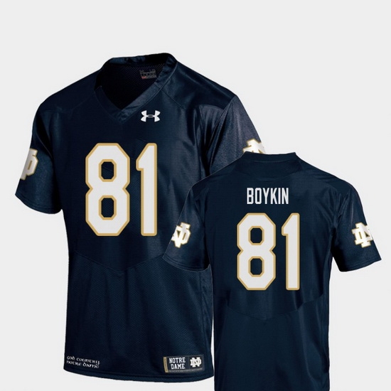Men Notre Dame Fighting Irish Miles Boykin 81 Navy College Football Replica Jersey Men Notre Dame Fighting Irish Miles Boykin 81 Navy College Football Replica Jersey