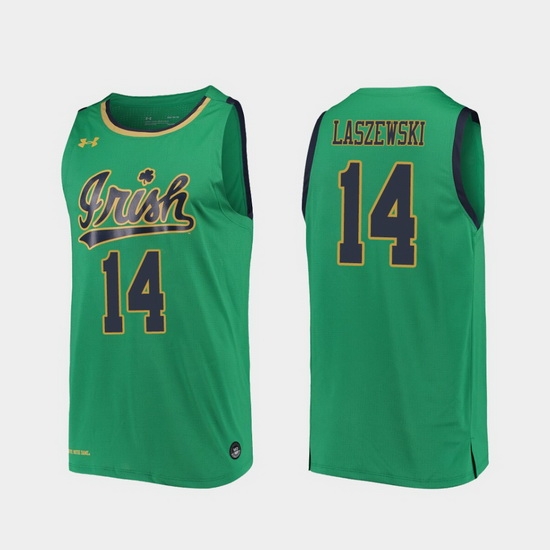 Men Notre Dame Fighting Irish Nate Laszewski Replica Kelly Green College Basketball 2019 20 Jersey Men Notre Dame Fighting Irish Nate Laszewski Replica Kelly Green College Basketball 2019 20 Jersey