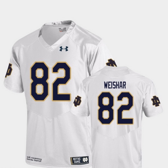 Men Notre Dame Fighting Irish Nic Weishar 82 White College Football Replica Jersey Men Notre Dame Fighting Irish Nic Weishar 82 White College Football Replica Jersey