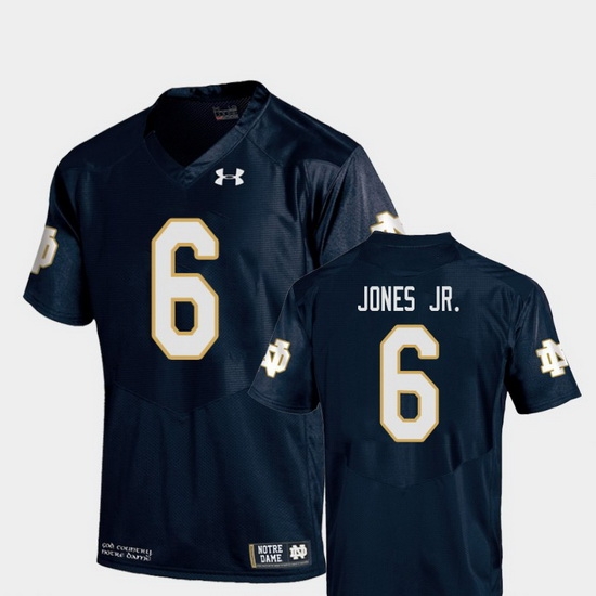 Men Notre Dame Fighting Irish Tony Jones Jr. 6 Navy College Football Replica Jersey Men Notre Dame Fighting Irish Tony Jones Jr. 6 Navy College Football Replica Jersey