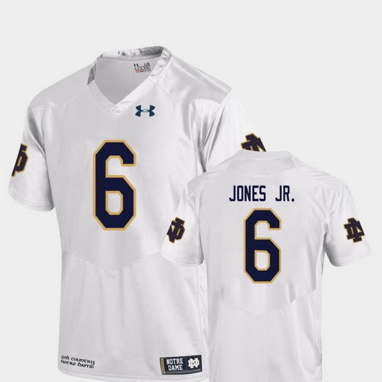 Men Notre Dame Fighting Irish Tony Jones Jr. 6 White College Football Replica Jersey Men Notre Dame Fighting Irish Tony Jones Jr. 6 White College Football Replica Jersey