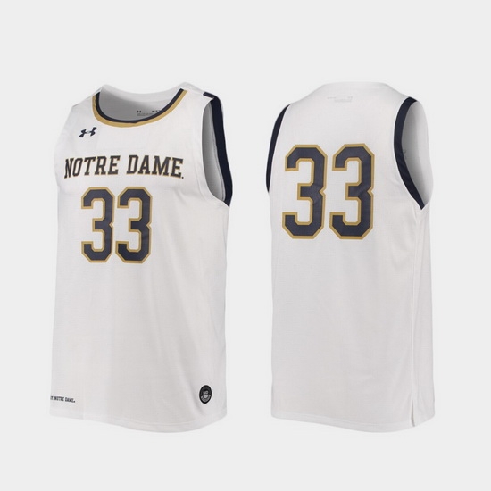 Men Notre Dame Fighting Irish White Replica College Basketball Under Armour Jersey Men Notre Dame Fighting Irish White Replica College Basketball Under Armour Jersey