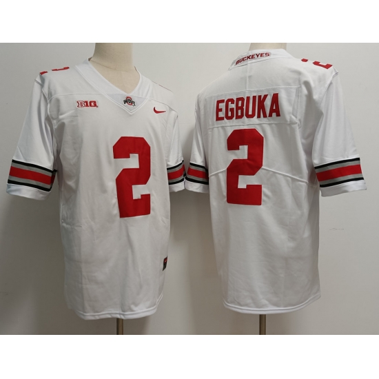 Men Nike Ohio State Buckeyes #2 Emeka Egbuka White College Football Jersey Men Nike Ohio State Buckeyes #2 Emeka Egbuka White College Football Jersey
