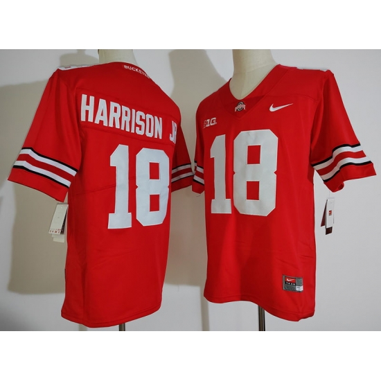 Men Ohio State Buckeyes 18 Marvin Harrison Jr. Red College Football Jersey Men Ohio State Buckeyes 18 Marvin Harrison Jr. Red College Football Jersey