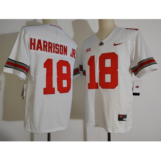 Men Ohio State Buckeyes 18 Marvin Harrison Jr. white College Football Jersey Men Ohio State Buckeyes 18 Marvin Harrison Jr. white College Football Jersey