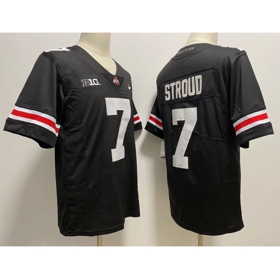Men Ohio State Buckeyes C.J.Stroud #7 Black College Football Jersey Men Ohio State Buckeyes C.J.Stroud #7 Black College Football Jersey