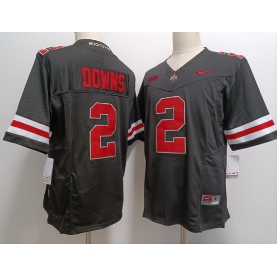 Men Ohio State Buckeyes Caleb Downs #2 Black F U S E Stitched NCAA Football Jersey Men Ohio State Buckeyes Caleb Downs #2 Black F U S E Stitched NCAA Football Jersey