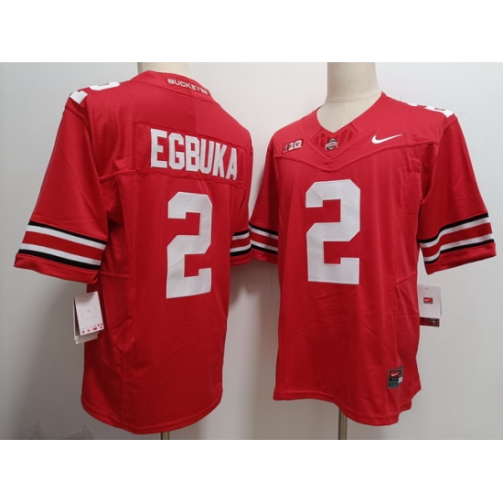 Men Ohio State Buckeyes Emeka Egbuka #2 Red F U S E Stitched NCAA Football Jersey Men Ohio State Buckeyes Emeka Egbuka #2 Red F U S E Stitched NCAA Football Jersey