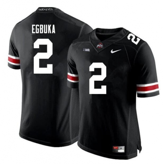 Men's Ohio State Buckeyes #2 Emeka Egbuka College Football Jersey Black Men's Ohio State Buckeyes #2 Emeka Egbuka College Football Jersey Black