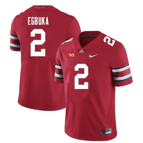 Men's Ohio State Buckeyes #2 Emeka Egbuka College Football Jersey Red Men's Ohio State Buckeyes #2 Emeka Egbuka College Football Jersey Red