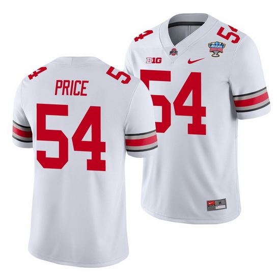 Ohio State Buckeyes Billy Price White 2021 Sugar Bowl College Football Jersey Ohio State Buckeyes Billy Price White 2021 Sugar Bowl College Football Jersey