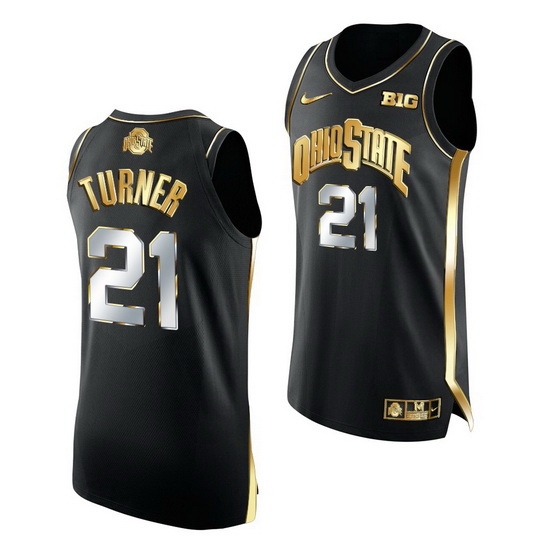 Ohio State Buckeyes Evan Turner Black Retired Number Golden Authentic Jersey Ohio State Buckeyes Evan Turner Black Retired Number Golden Authentic Jersey