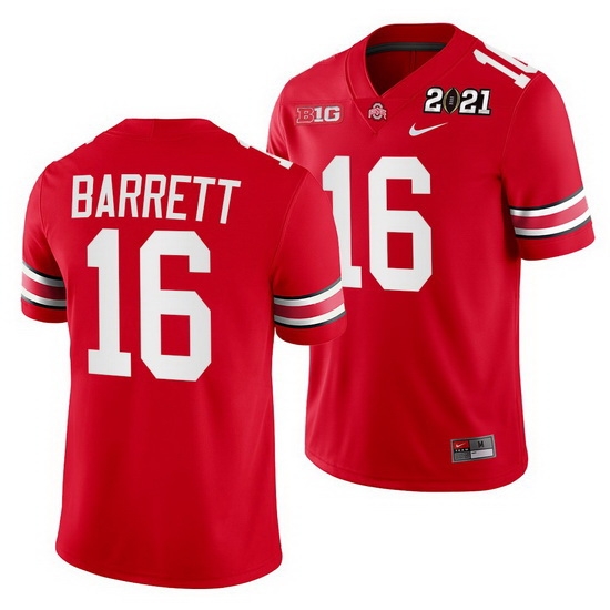 Ohio State Buckeyes J.T. Barrett Scarlet 2021 Sugar Bowl Champions College Football Playoff College Football Playoff Jersey Ohio State Buckeyes J.T. Barrett Scarlet 2021 Sugar Bowl Champions College Football Playoff College Football Playoff Jersey