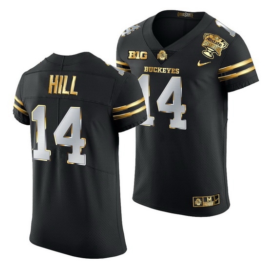 Ohio State Buckeyes K.J. Hill Black 2021 Sugar Bowl Golden Limited Authentic Football Jersey Ohio State Buckeyes K.J. Hill Black 2021 Sugar Bowl Golden Limited Authentic Football Jersey