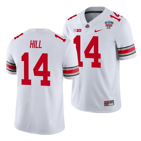 Ohio State Buckeyes K.J. Hill White 2021 Sugar Bowl College Football Jersey Ohio State Buckeyes K.J. Hill White 2021 Sugar Bowl College Football Jersey