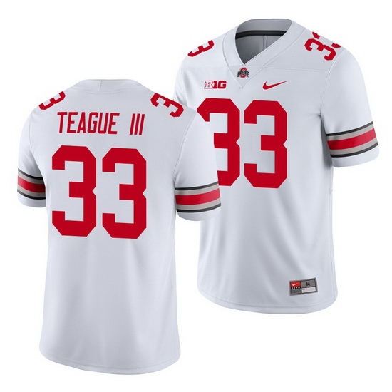 Ohio State Buckeyes Master Teague Iii White Game Men'S Jersey Ohio State Buckeyes Master Teague Iii White Game Men'S Jersey