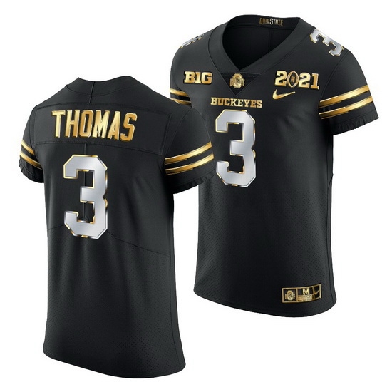 Ohio State Buckeyes Michael Thomas Black 2021 College Football Playoff Championship Golden Authentic Jersey Ohio State Buckeyes Michael Thomas Black 2021 College Football Playoff Championship Golden Authentic Jersey