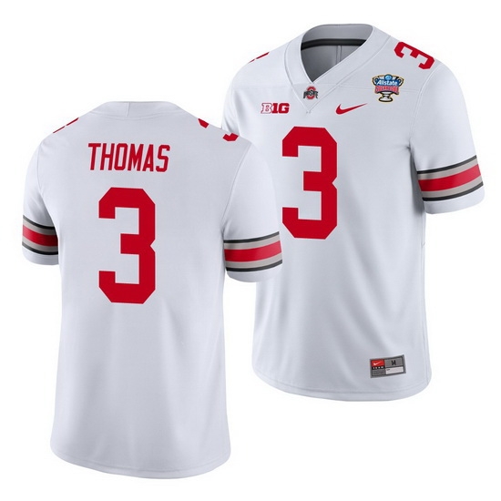Ohio State Buckeyes Michael Thomas White 2021 Sugar Bowl College Football Jersey Ohio State Buckeyes Michael Thomas White 2021 Sugar Bowl College Football Jersey