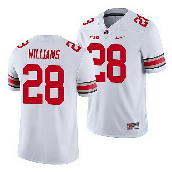 Ohio State Buckeyes Miyan Williams White Game Men'S Jersey Ohio State Buckeyes Miyan Williams White Game Men'S Jersey