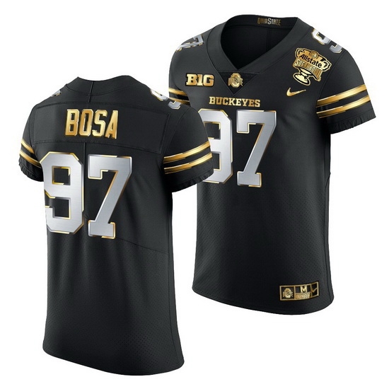 Ohio State Buckeyes Nick Bosa Black 2021 Sugar Bowl Golden Limited Authentic Football Jersey Ohio State Buckeyes Nick Bosa Black 2021 Sugar Bowl Golden Limited Authentic Football Jersey