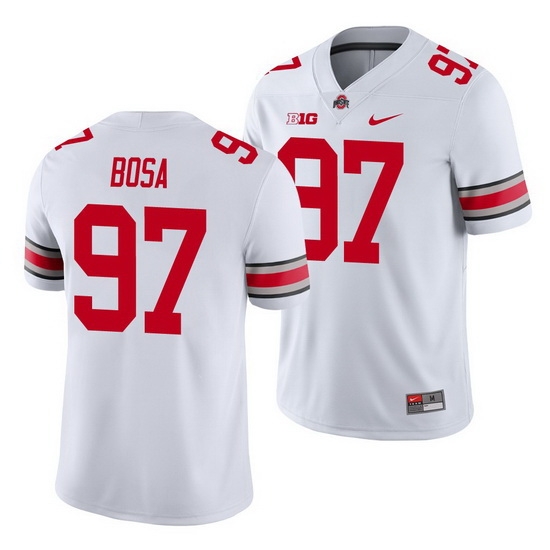 Ohio State Buckeyes Nick Bosa White College Football Men'S Jersey Ohio State Buckeyes Nick Bosa White College Football Men'S Jersey