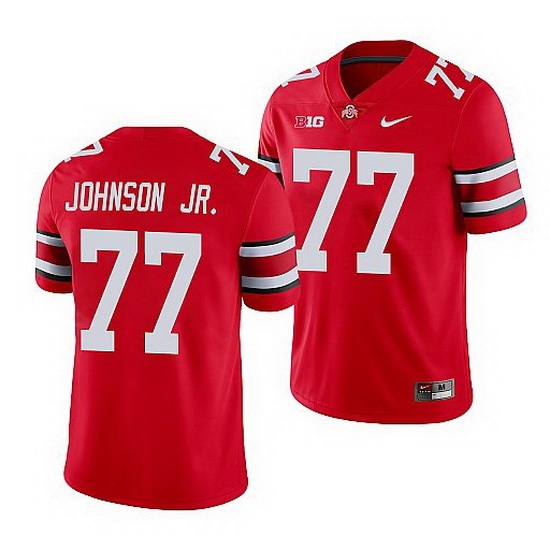 Ohio State Buckeyes Paris Johnson Jr. Scarlet Game Men'S Jersey Ohio State Buckeyes Paris Johnson Jr. Scarlet Game Men'S Jersey