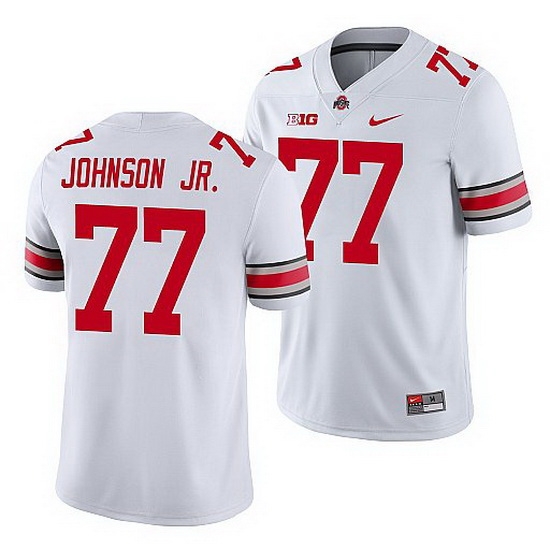 Ohio State Buckeyes Paris Johnson Jr. White Game Men'S Jersey Ohio State Buckeyes Paris Johnson Jr. White Game Men'S Jersey
