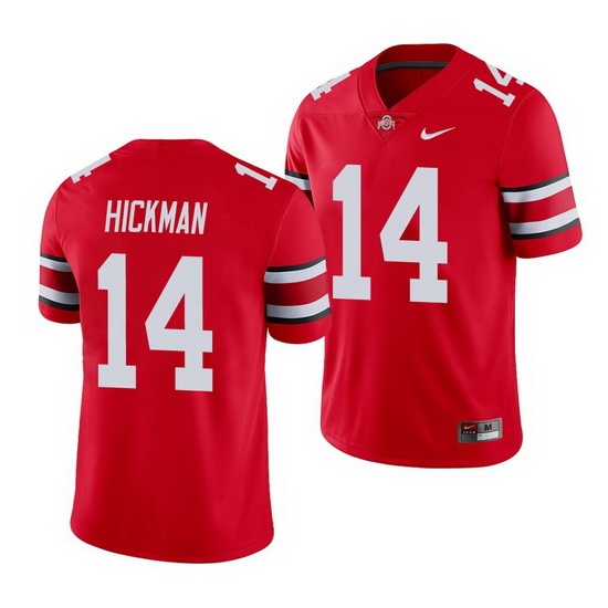 Ohio State Buckeyes Ronnie Hickman Scarlet Game Men'S Jersey Ohio State Buckeyes Ronnie Hickman Scarlet Game Men'S Jersey