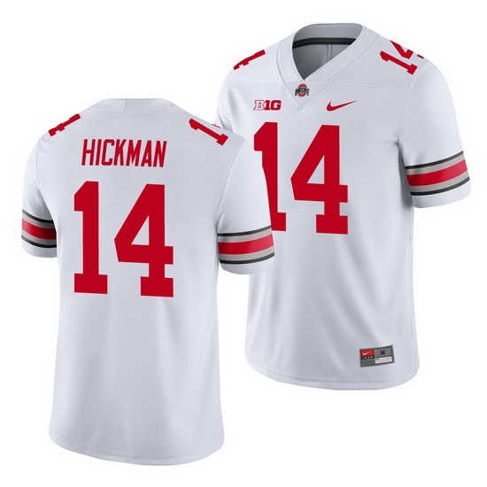 Ohio State Buckeyes Ronnie Hickman White Game Men'S Jersey Ohio State Buckeyes Ronnie Hickman White Game Men'S Jersey
