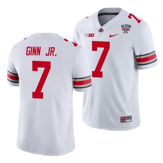Ohio State Buckeyes Ted Ginn Jr. White 2021 Sugar Bowl College Football Jersey Ohio State Buckeyes Ted Ginn Jr. White 2021 Sugar Bowl College Football Jersey