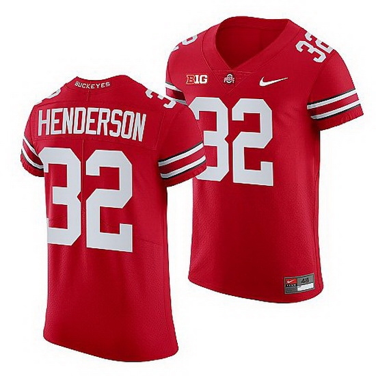 Ohio State Buckeyes Treveyon Henderson All Scarlet College Football Elite Jersey Ohio State Buckeyes Treveyon Henderson All Scarlet College Football Elite Jersey