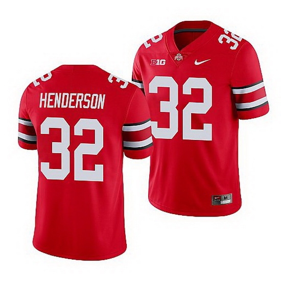 Ohio State Buckeyes Treveyon Henderson Scarlet Game Men'S Jersey Ohio State Buckeyes Treveyon Henderson Scarlet Game Men'S Jersey
