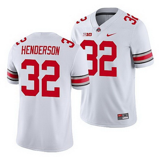 Ohio State Buckeyes Treveyon Henderson White Game Men'S Jersey Ohio State Buckeyes Treveyon Henderson White Game Men'S Jersey