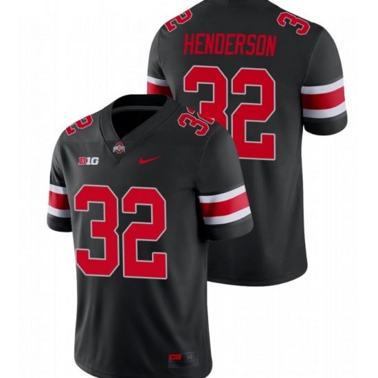 Youth Ohio State Buckeyes TreVeyon Henderson #32 C.J. Stroud Scarlet Game Black Jersey Youth Ohio State Buckeyes TreVeyon Henderson #32 C.J. Stroud Scarlet Game Black Jersey