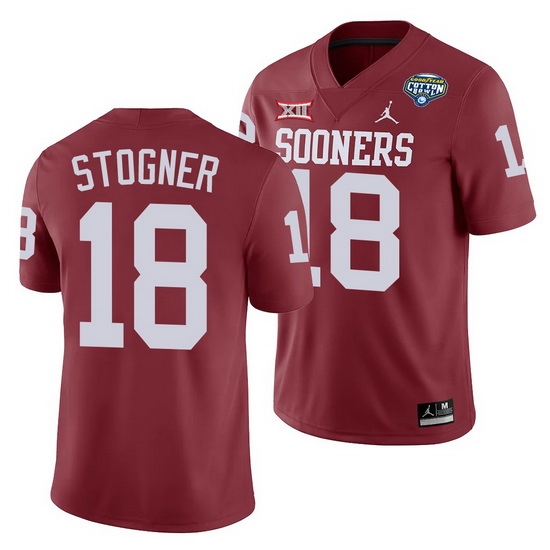 Oklahoma Sooners Austin Stogner Crimson 2020 Cotton Bowl Classic College Football Jersey Oklahoma Sooners Austin Stogner Crimson 2020 Cotton Bowl Classic College Football Jersey