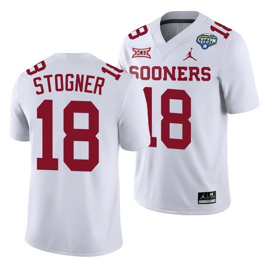 Oklahoma Sooners Austin Stogner White 2020 Cotton Bowl Classic College Football Jersey Oklahoma Sooners Austin Stogner White 2020 Cotton Bowl Classic College Football Jersey
