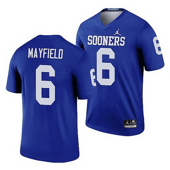 Oklahoma Sooners Baker Mayfield Blue Legend Men'S Jersey Oklahoma Sooners Baker Mayfield Blue Legend Men'S Jersey