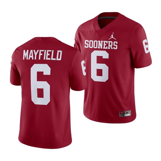 Oklahoma Sooners Baker Mayfield Crimson Alumni Football Game Men'S Jersey Oklahoma Sooners Baker Mayfield Crimson Alumni Football Game Men'S Jersey