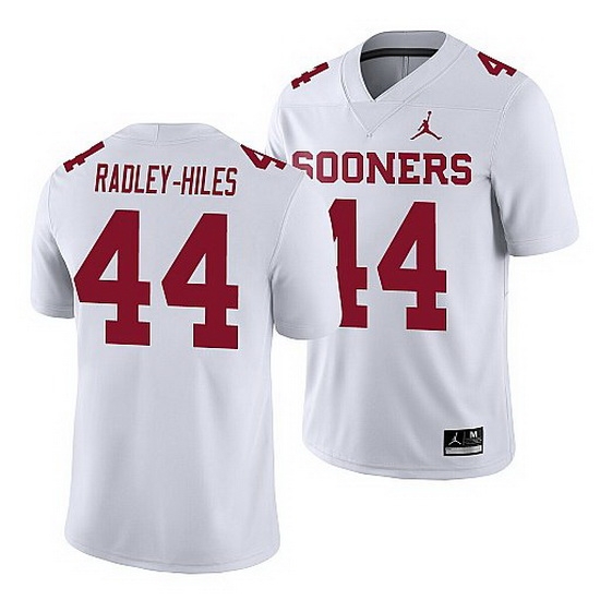 Oklahoma Sooners Brendan Radley Hiles White Game Men'S Jersey Oklahoma Sooners Brendan Radley Hiles White Game Men'S Jersey