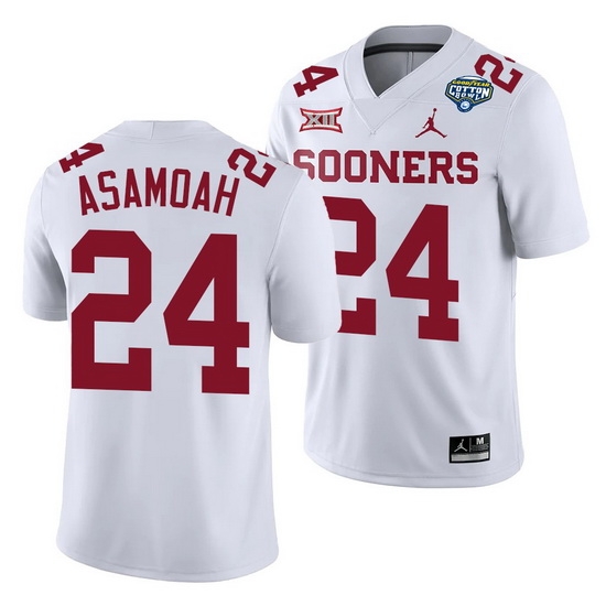 Oklahoma Sooners Brian Asamoah White 2020 Cotton Bowl Classic College Football Jersey Oklahoma Sooners Brian Asamoah White 2020 Cotton Bowl Classic College Football Jersey