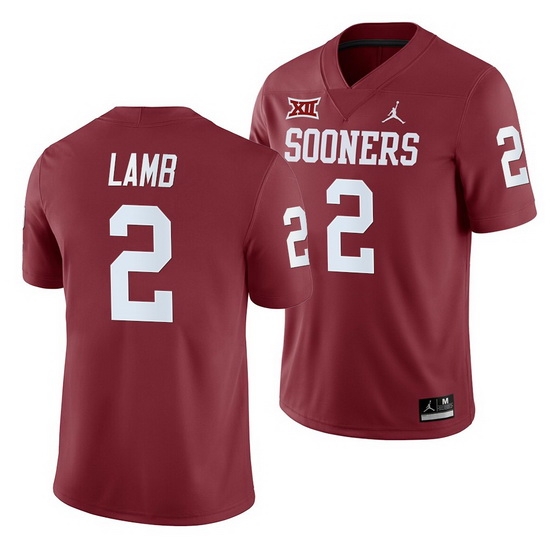 Oklahoma Sooners Ceedee Lamb Crimson College Football Men'S Jersey Oklahoma Sooners Ceedee Lamb Crimson College Football Men'S Jersey