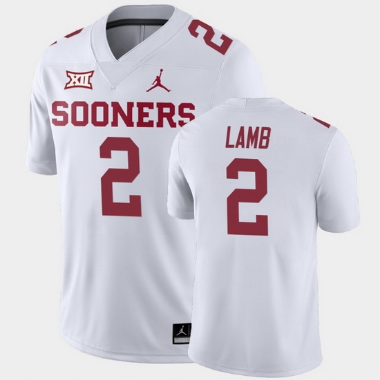 Oklahoma Sooners Ceedee Lamb White Away Men'S Jersey Oklahoma Sooners Ceedee Lamb White Away Men'S Jersey
