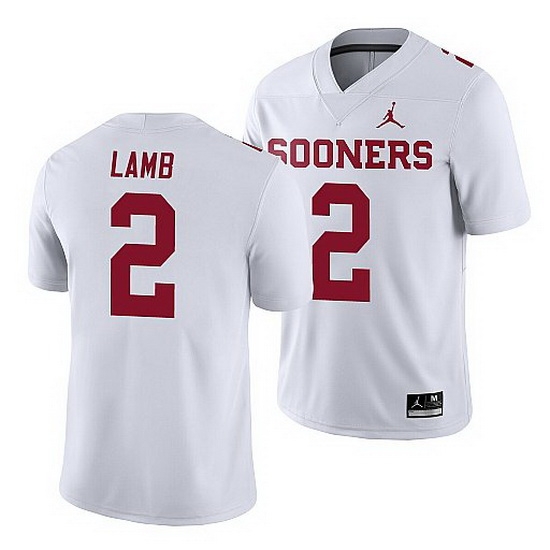 Oklahoma Sooners Ceedee Lamb White Game Men'S Jersey Oklahoma Sooners Ceedee Lamb White Game Men'S Jersey