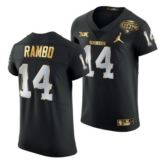 Oklahoma Sooners Charleston Rambo Black 2020 Cotton Bowl Classic Golden Edition Jersey Oklahoma Sooners Charleston Rambo Black 2020 Cotton Bowl Classic Golden Edition Jersey