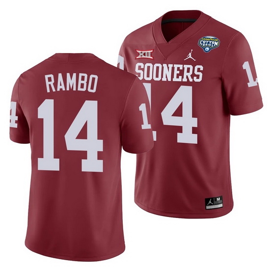 Oklahoma Sooners Charleston Rambo Crimson 2020 Cotton Bowl Classic College Football Jersey Oklahoma Sooners Charleston Rambo Crimson 2020 Cotton Bowl Classic College Football Jersey