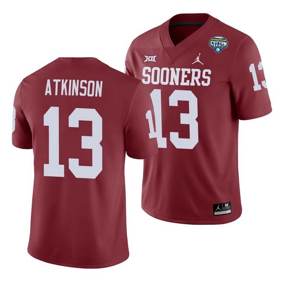 Oklahoma Sooners Colt Atkinson Crimson 2020 Cotton Bowl Men'S Jersey Oklahoma Sooners Colt Atkinson Crimson 2020 Cotton Bowl Men'S Jersey