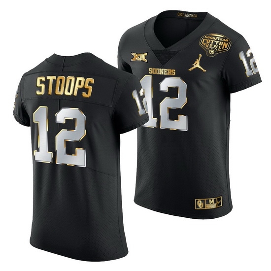Oklahoma Sooners Drake Stoops Black 2020 Cotton Bowl Classic Golden Edition Jersey Oklahoma Sooners Drake Stoops Black 2020 Cotton Bowl Classic Golden Edition Jersey