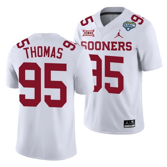 Oklahoma Sooners Isaiah Thomas White 2020 Cotton Bowl Classic College Football Jersey Oklahoma Sooners Isaiah Thomas White 2020 Cotton Bowl Classic College Football Jersey