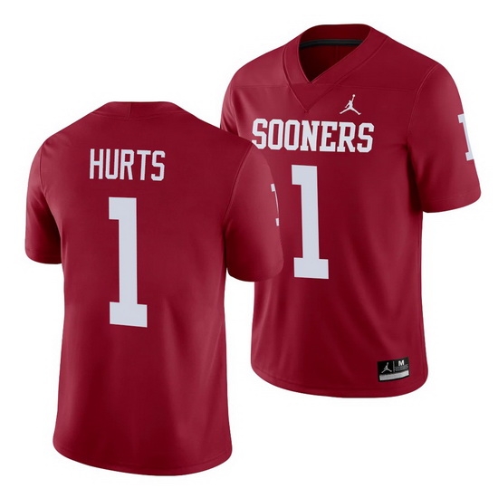 Oklahoma Sooners Jalen Hurts Crimson Alumni Men'S Jersey Oklahoma Sooners Jalen Hurts Crimson Alumni Men'S Jersey