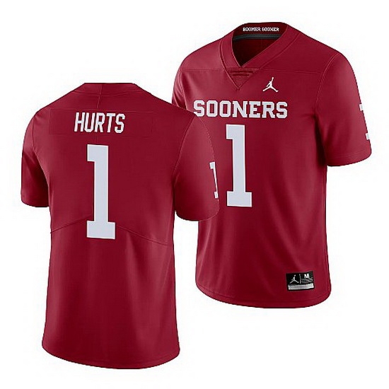 Oklahoma Sooners Jalen Hurts Crimson Limited Men'S Jersey Oklahoma Sooners Jalen Hurts Crimson Limited Men'S Jersey